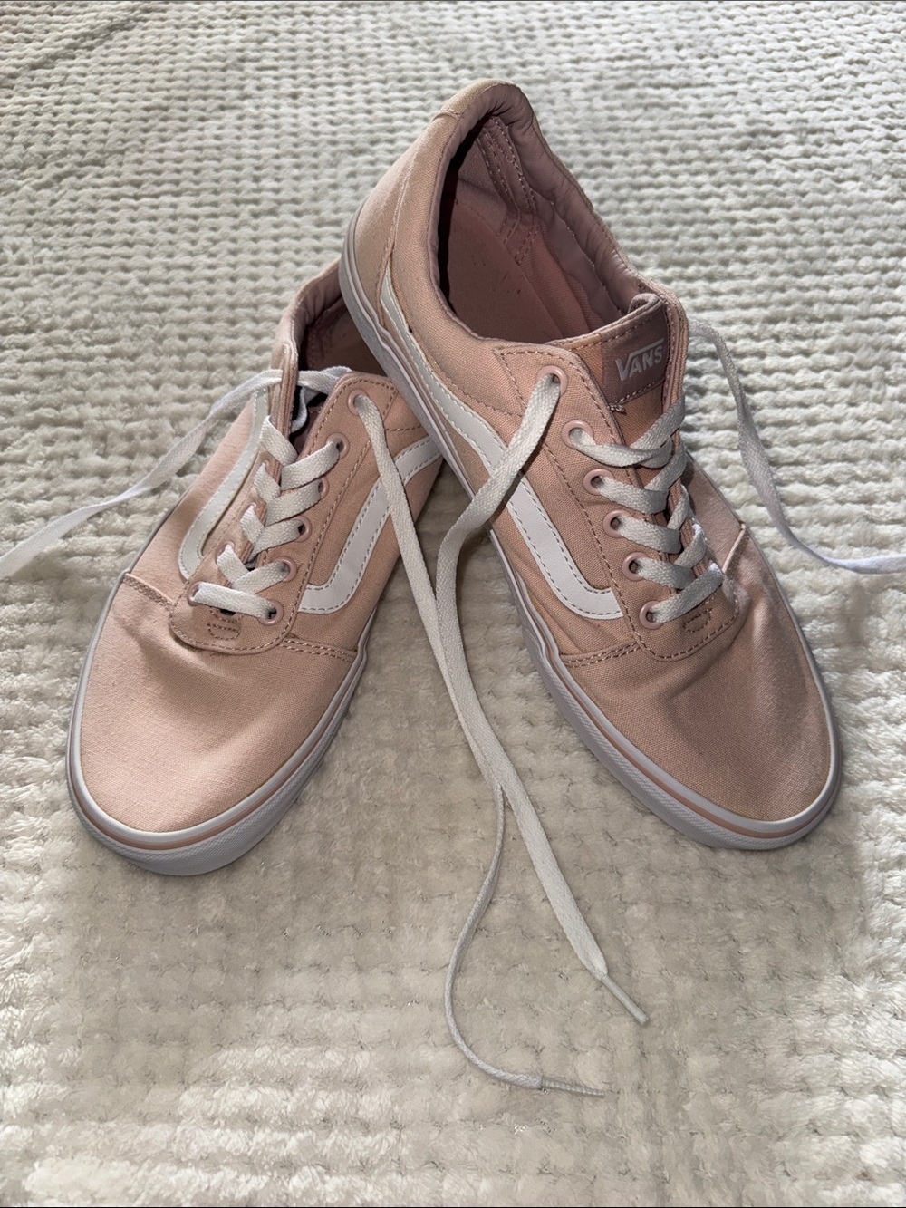 👟🩷EUC Vans Ward Canvas Sneakers – Women’s Size 11 – Blush Pink